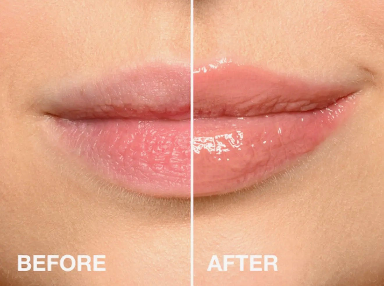 Nude lip gloss with plumper
