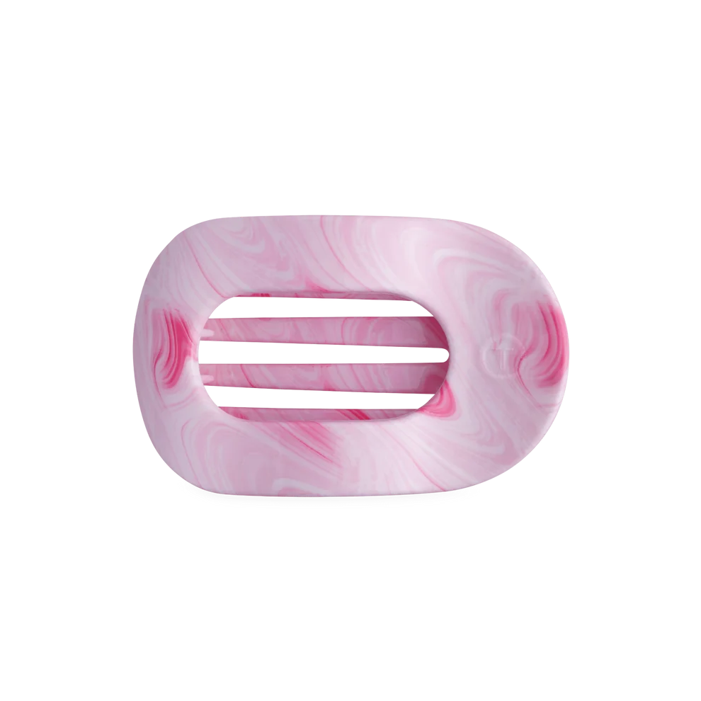 Teleties ROUND pink tie dyed Clip
