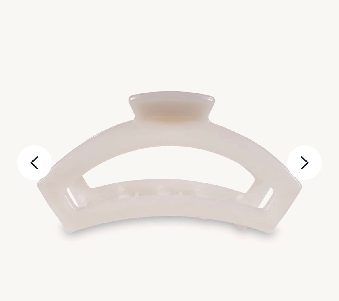 Teleties Open WHITE Claw clip
