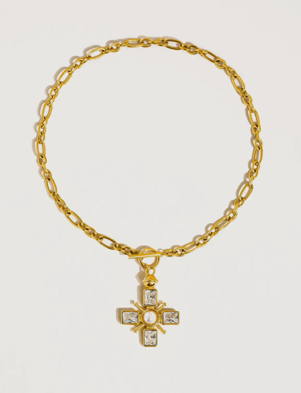 18K Gold Cross Necklace