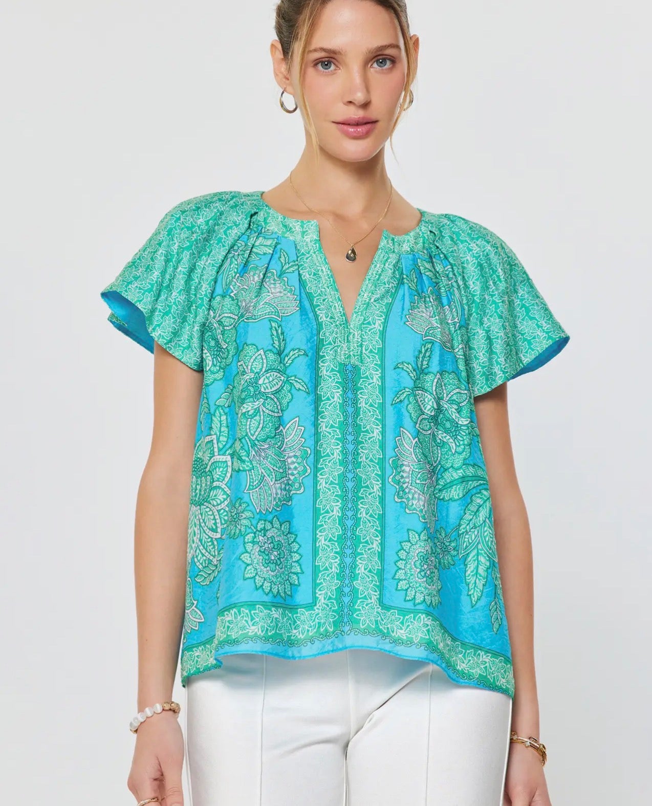 Caribbean blue top