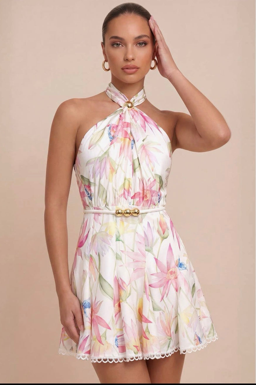 Halter floral dress