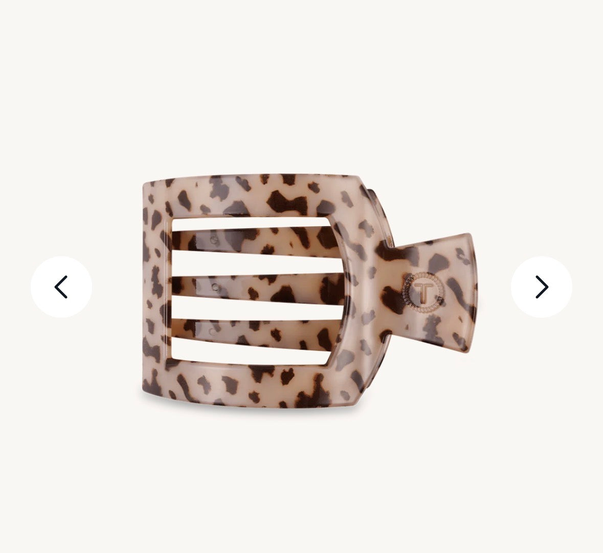Teleties Square BLONDE Tortoise flat hair clip