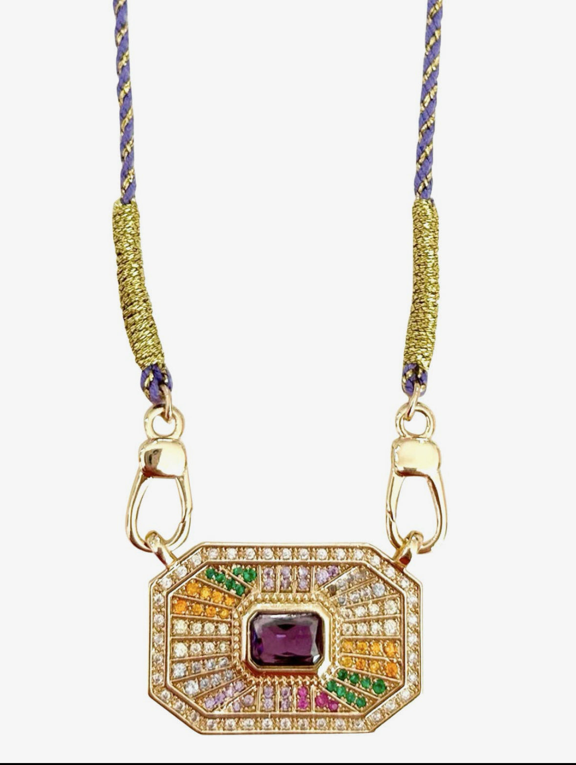 Pave Pendant Rope Necklace