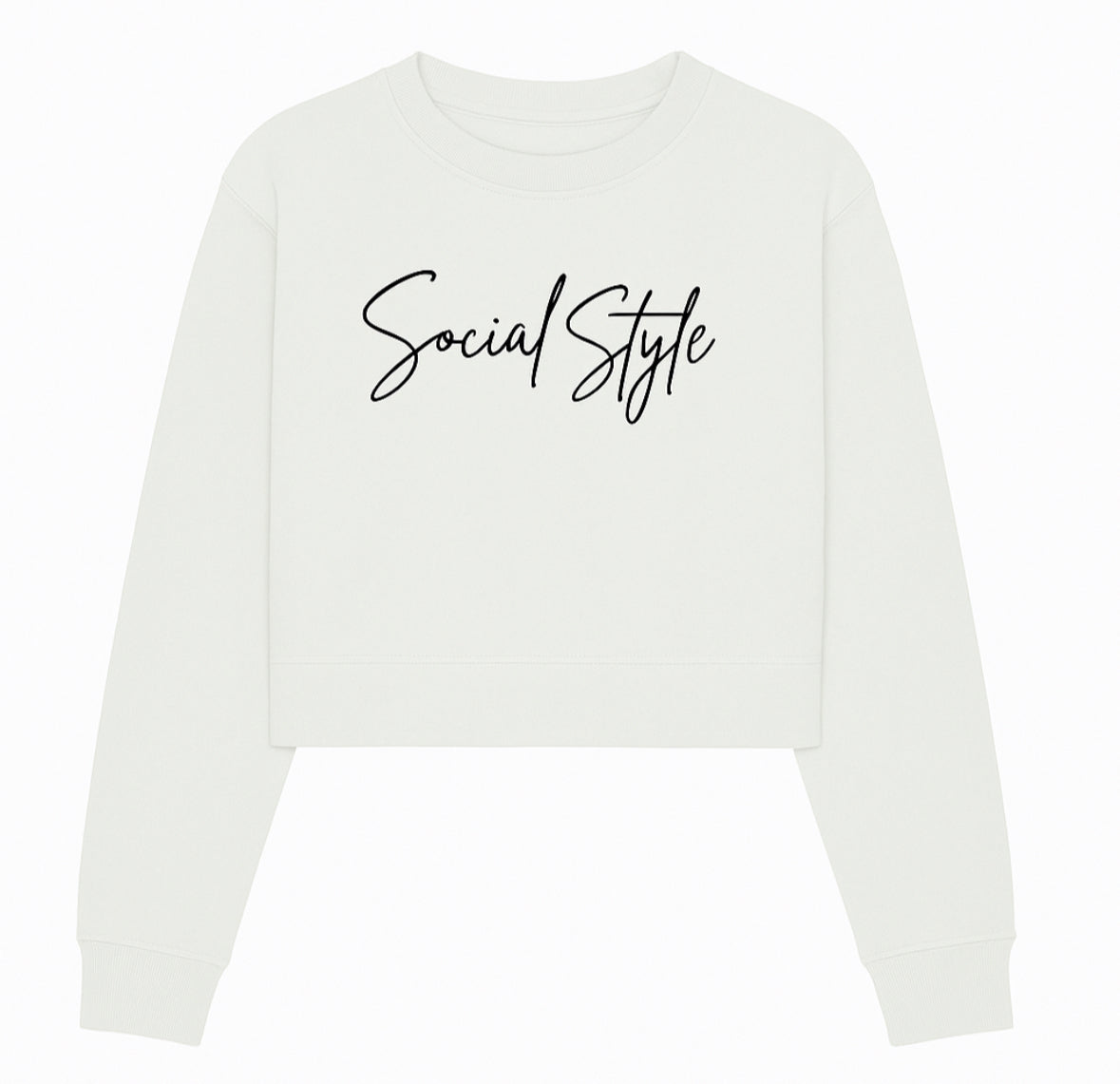 Social Style Cropped Sweatshirt