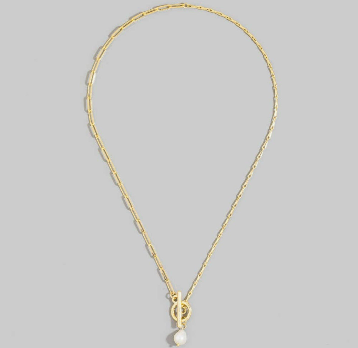 Pearl Toggle Chain Necklace