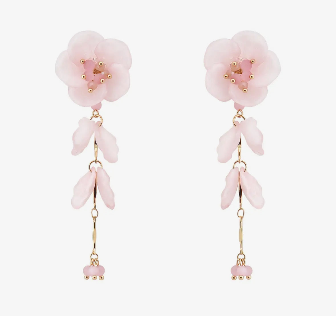 Pink Floral Earrings