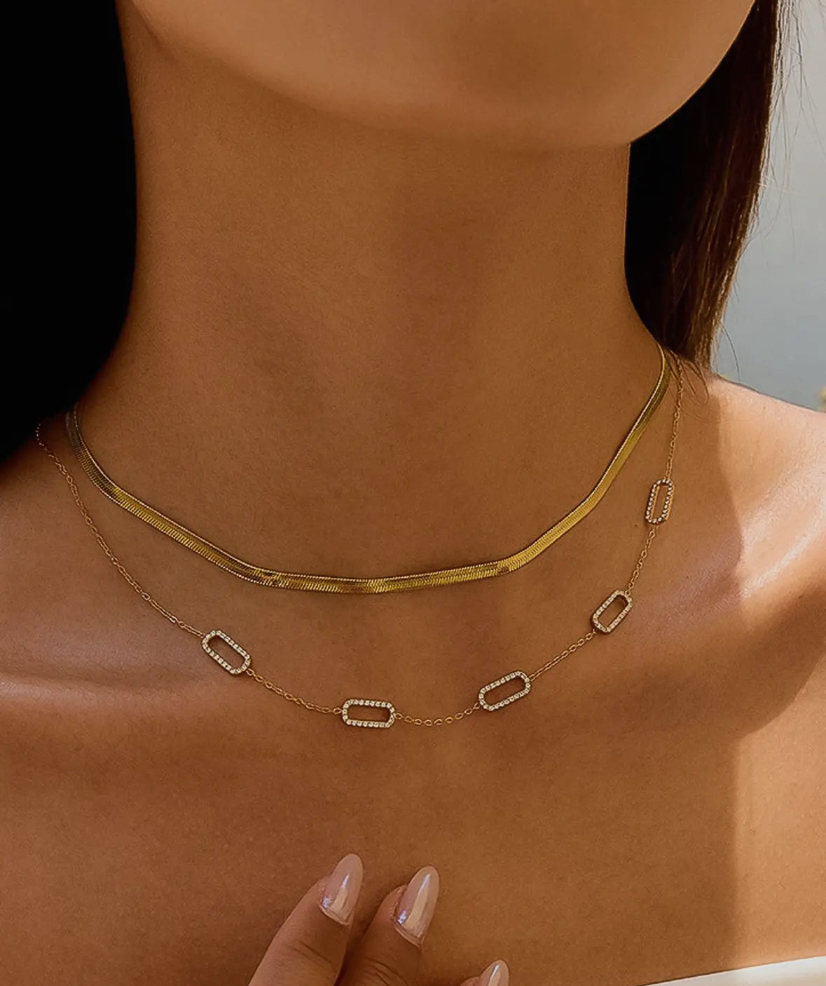 18K Gold Dainty Chain Necklace