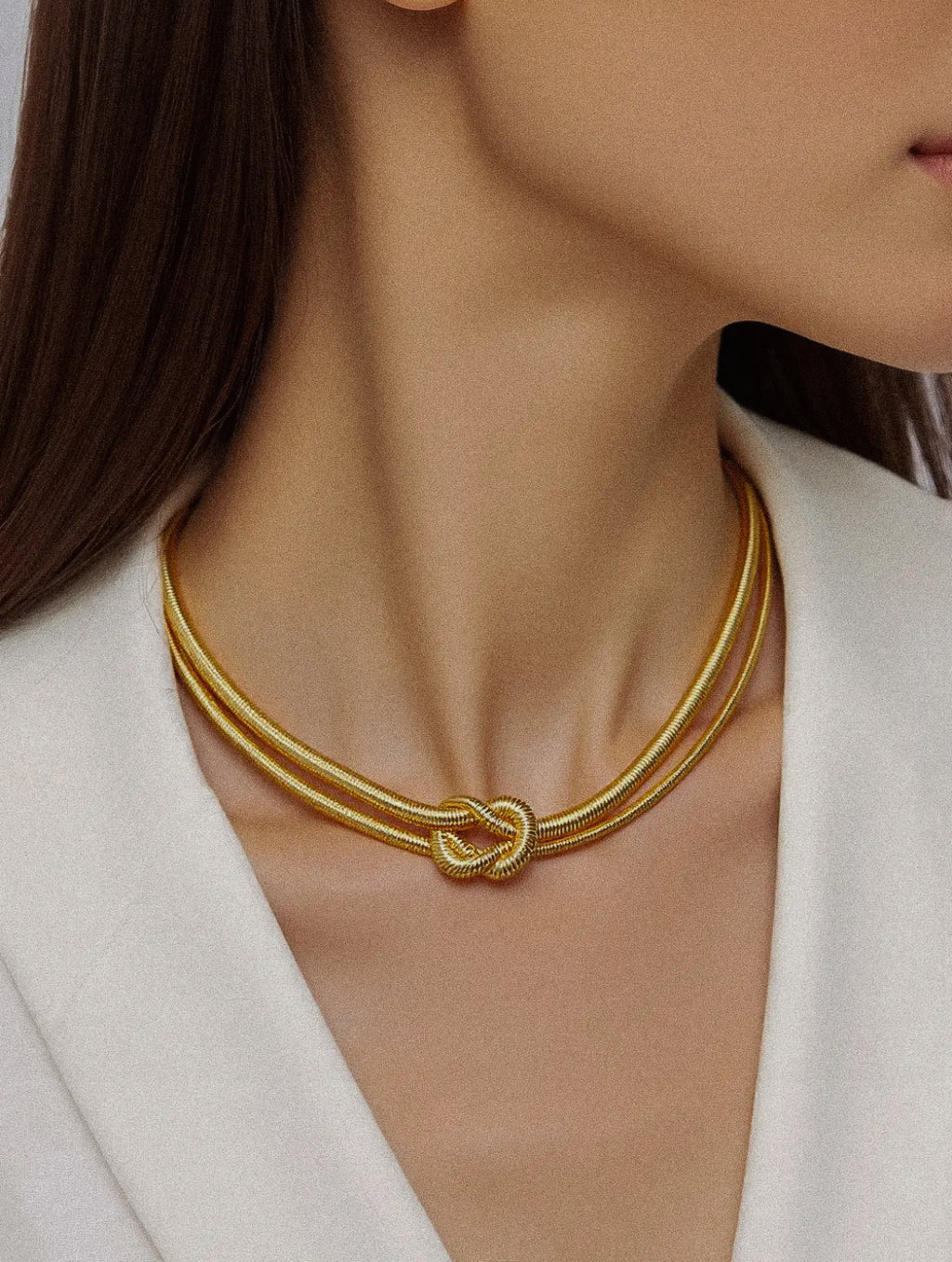 18K Gold Knot Necklace