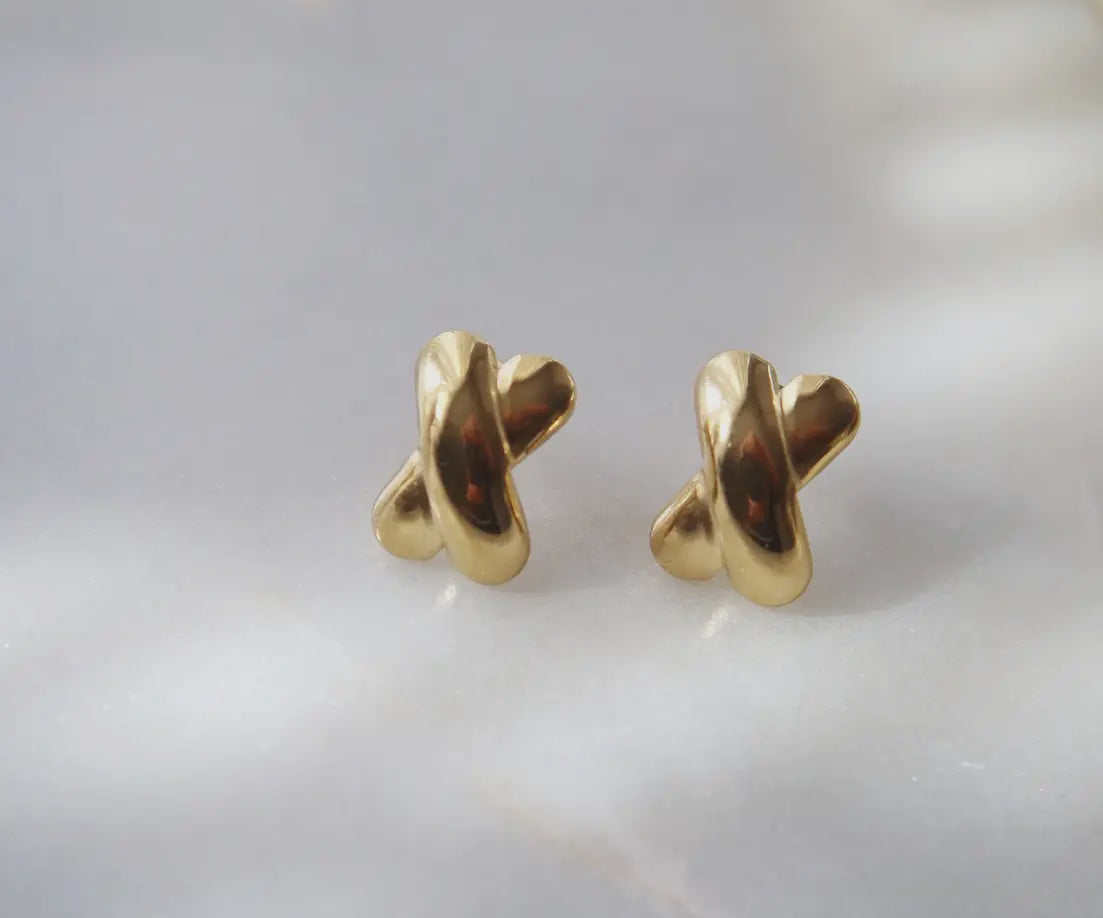 Gold Cross Earrings