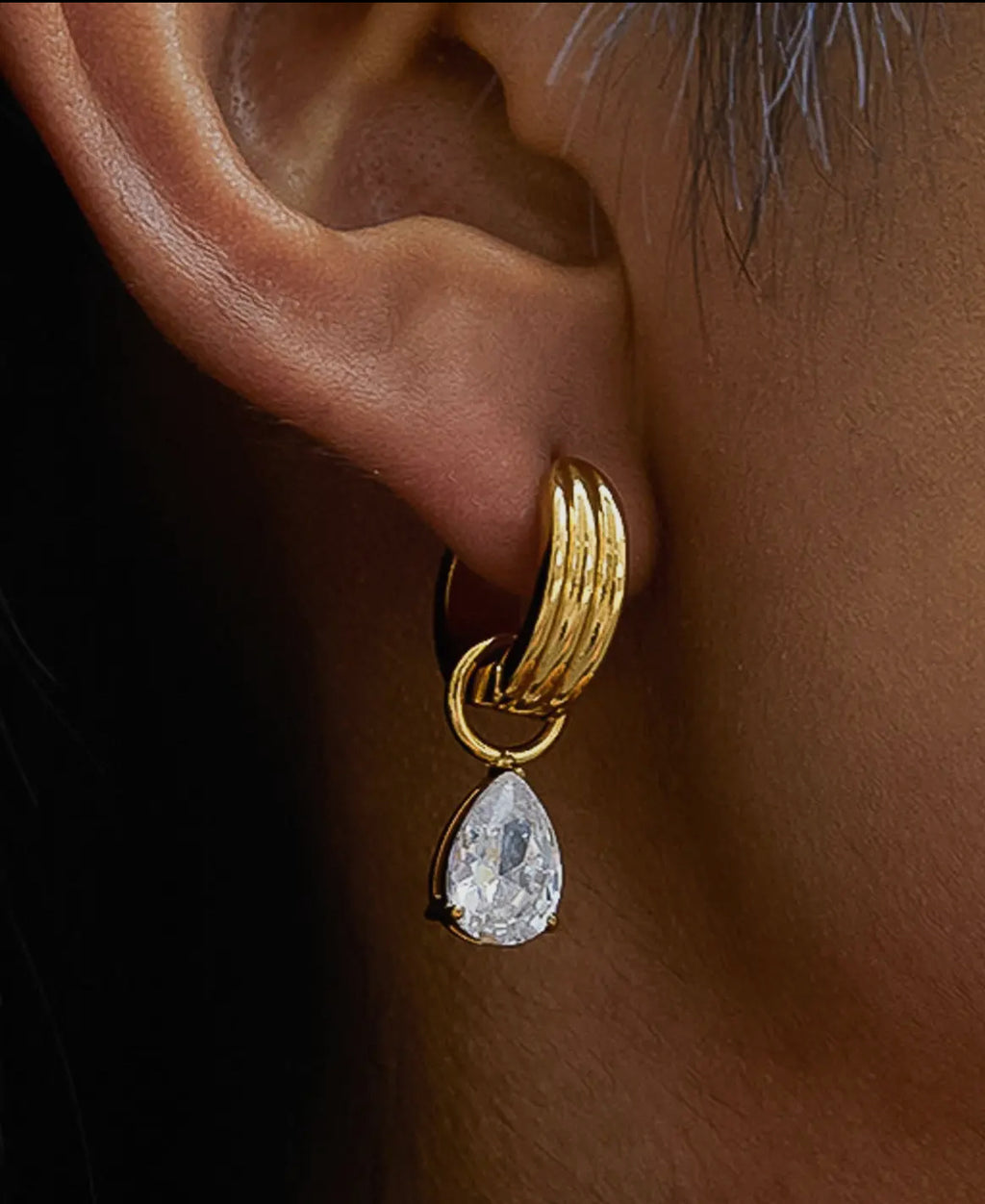 Gold Teardrop Earrings