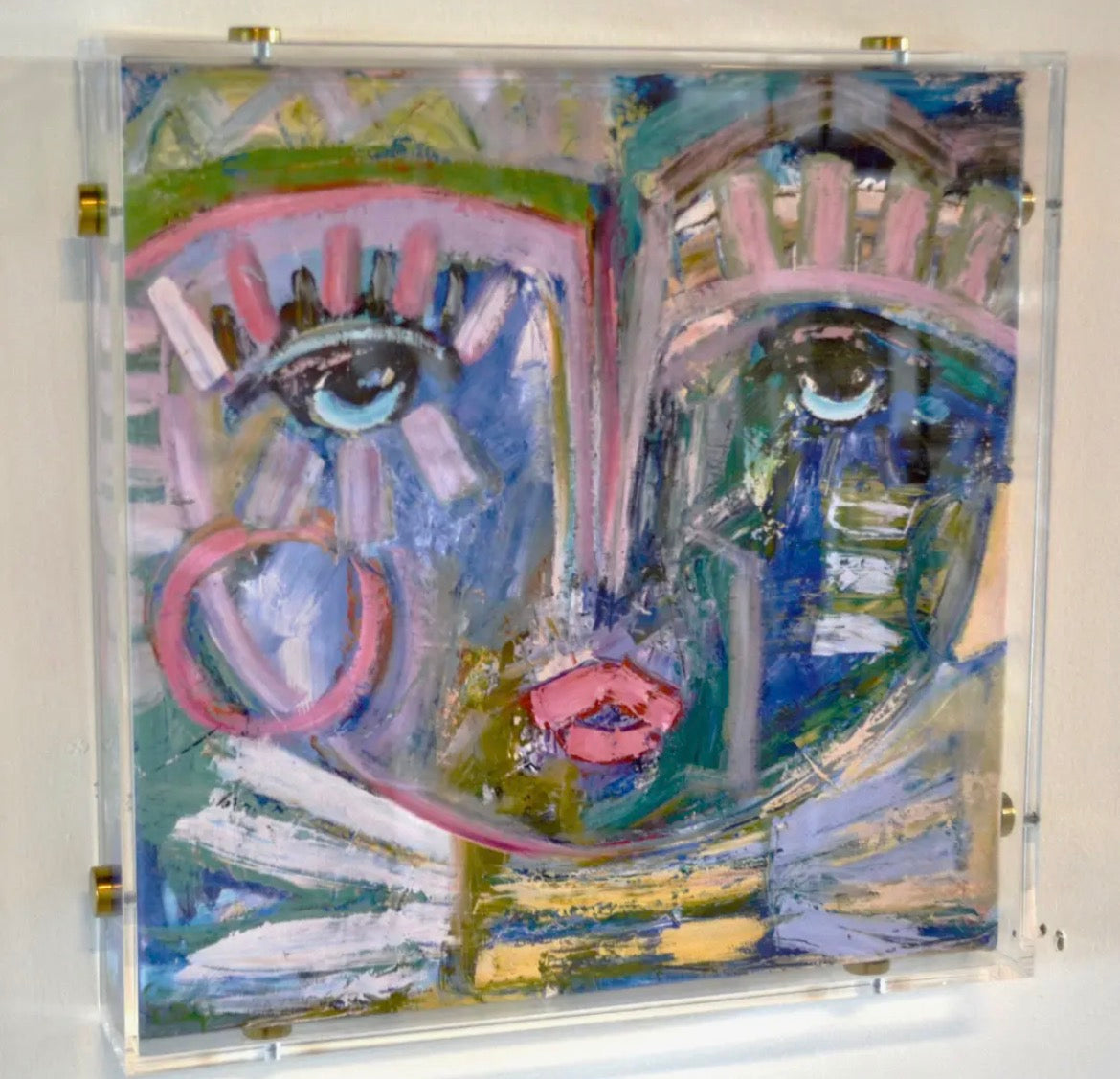 Blue Ivy Face in acrylic frame