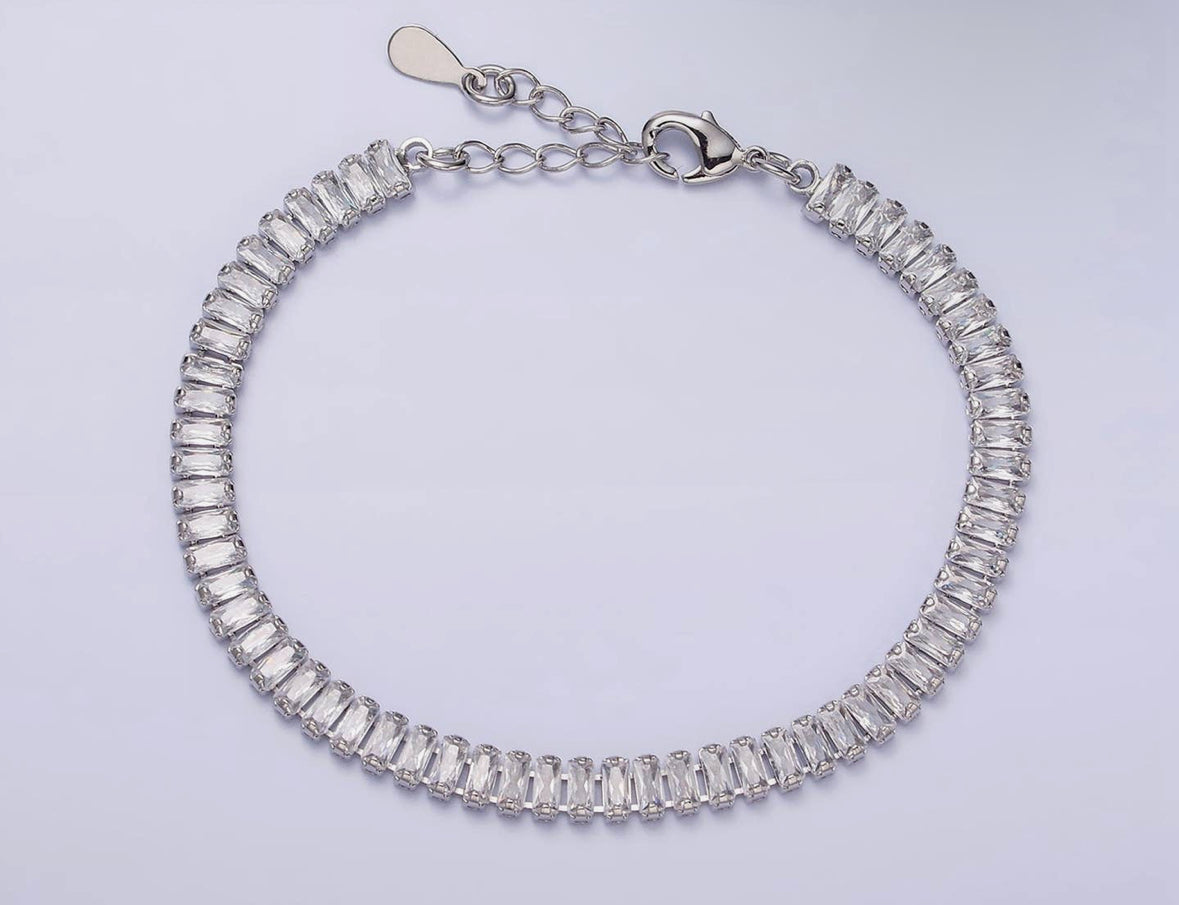 Silver CZ Tennis Bracelet