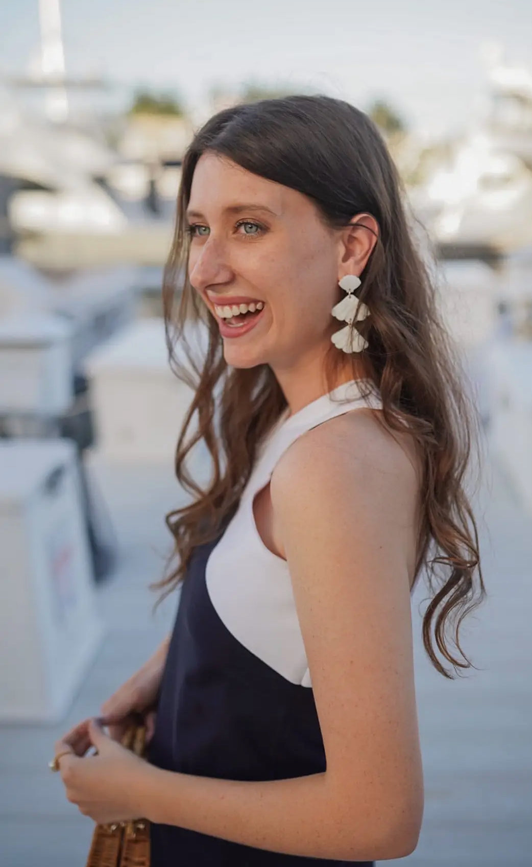 Mermaid Shell Statement Drop Earrings