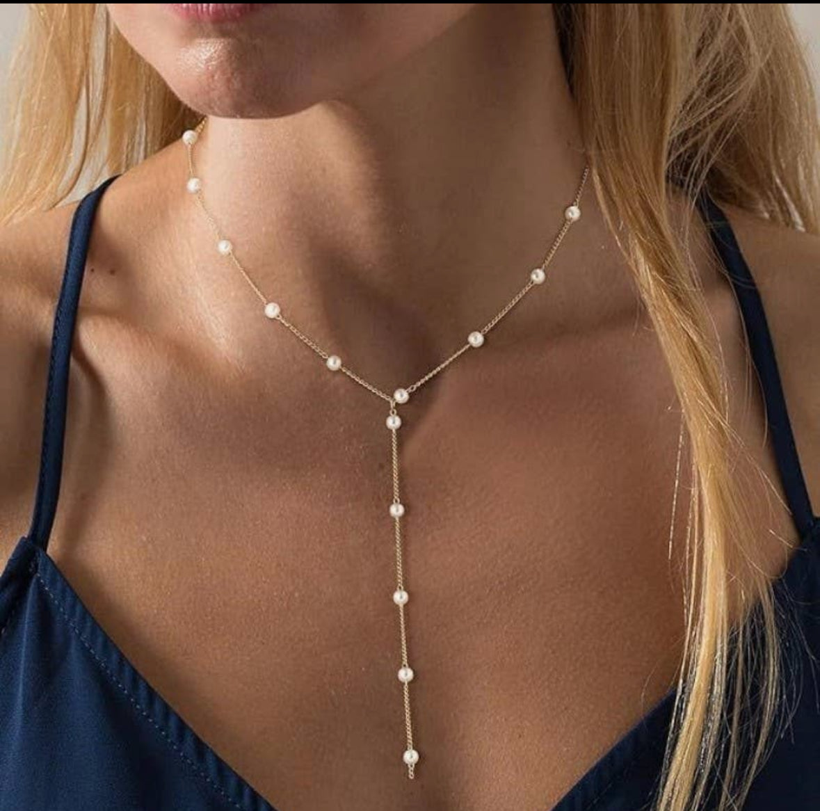 Pearl Lariat Necklace
