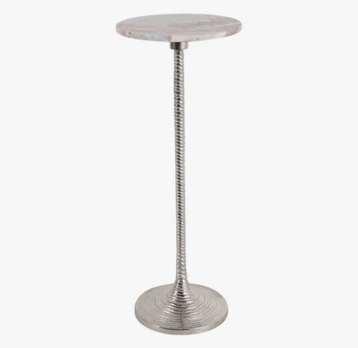 Marble Martini with silver base
