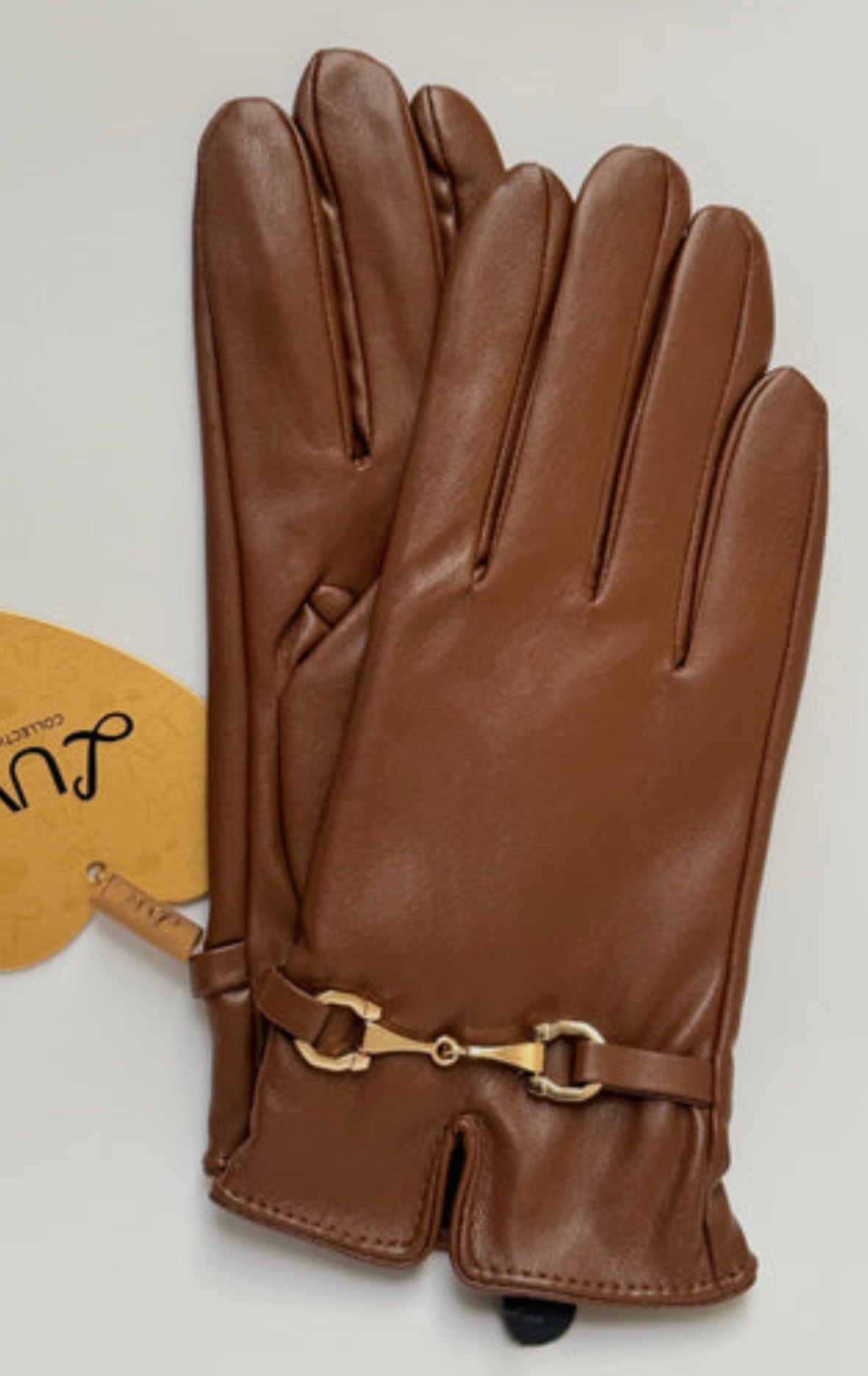 Leather Camel Gloves