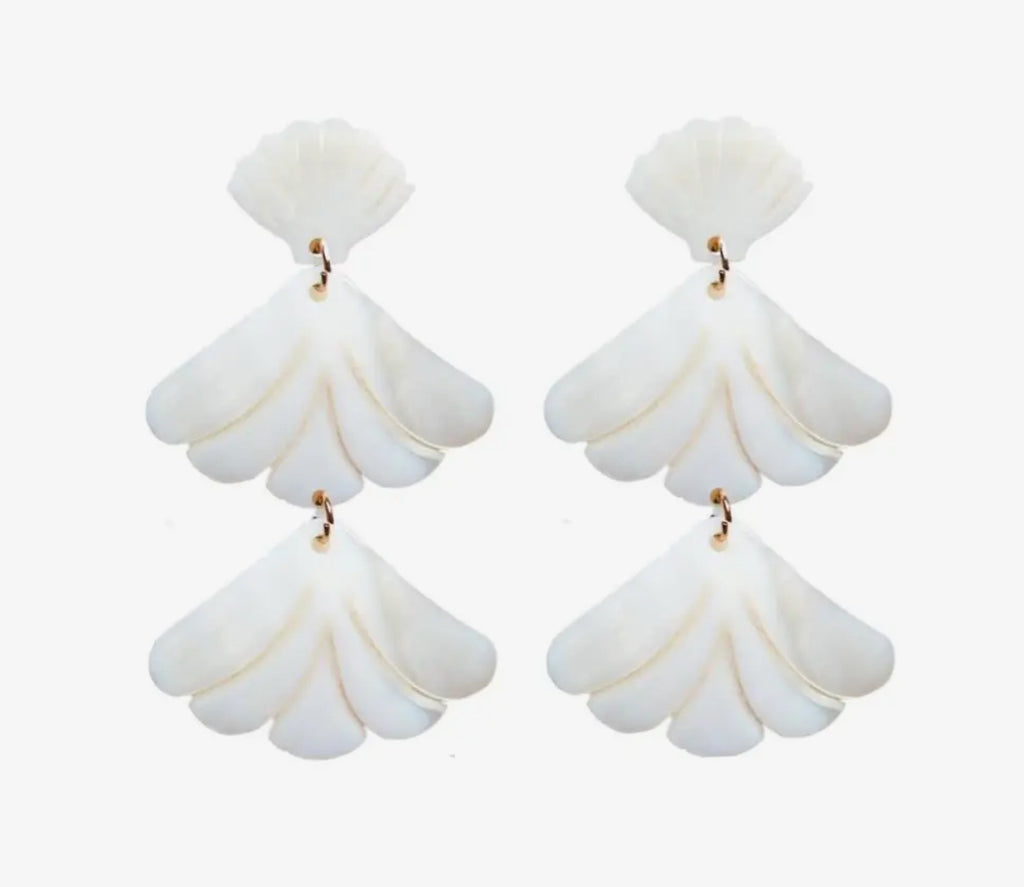 Mermaid Shell Statement Drop Earrings