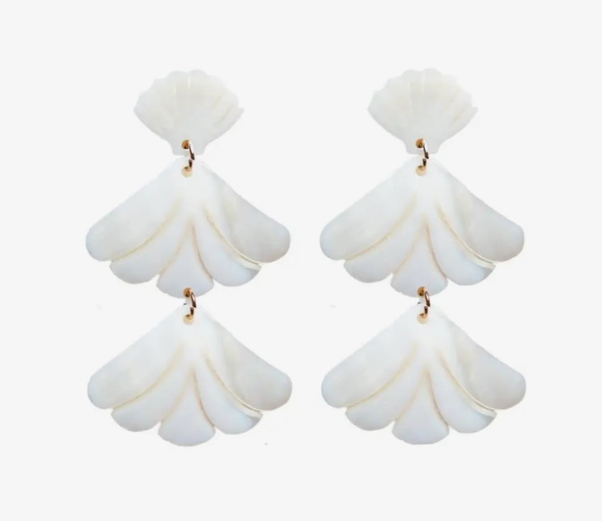 Mermaid Shell Statement Drop Earrings