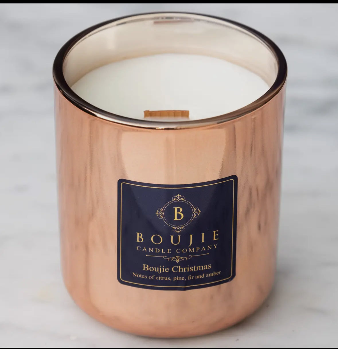 Boujie Christmas Glass Candle