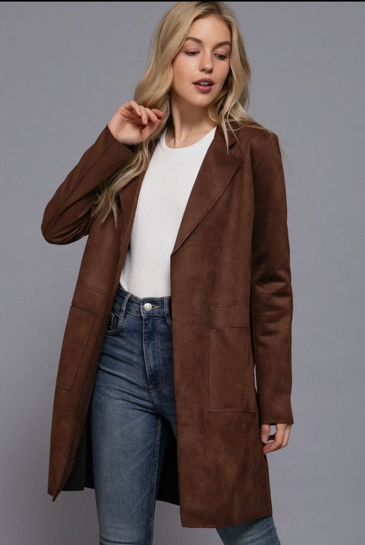 Brown Suede Coat