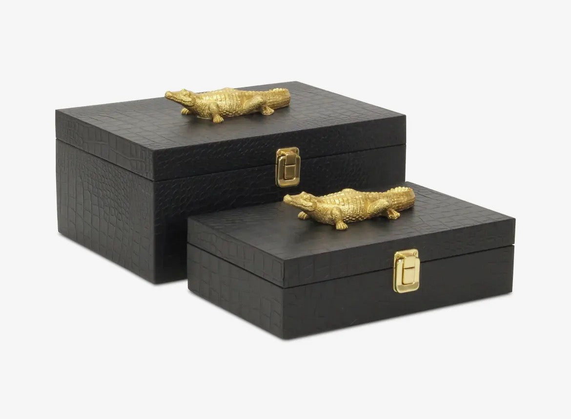 Small Crocodile Decorative Box