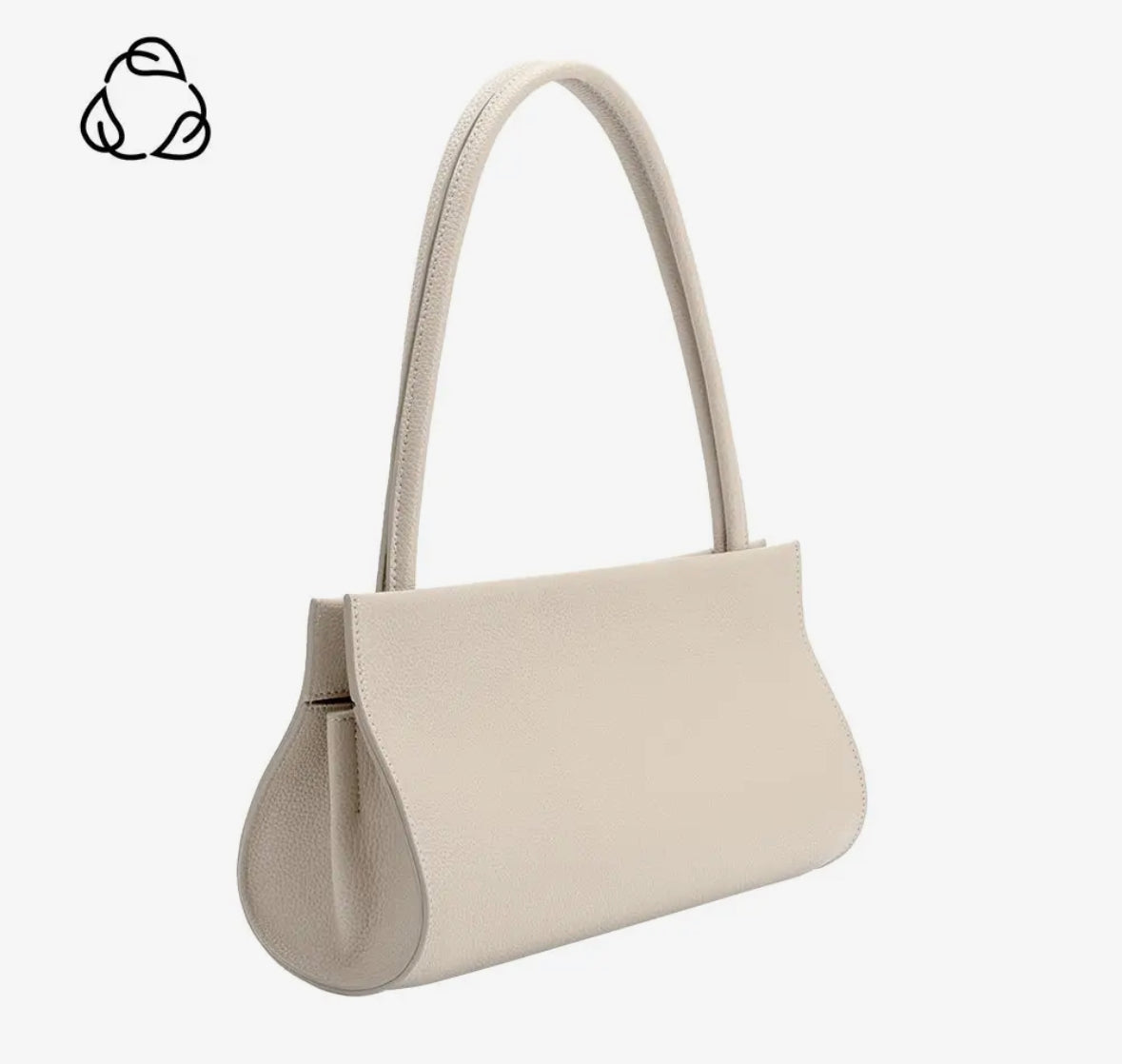 Bone Recycled Vegan Leather Shoulder Bag