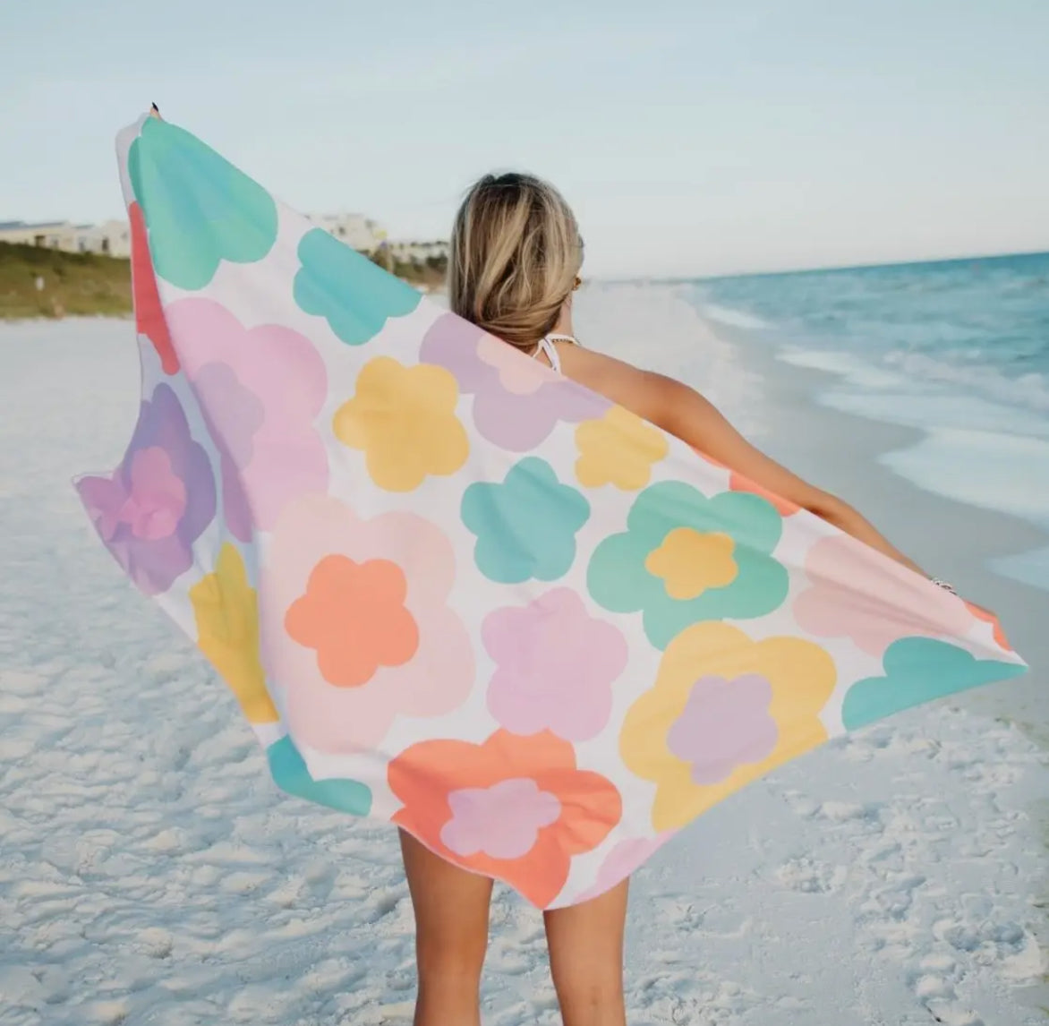 Flower Microfiber Reverisble Quick Dry Towel