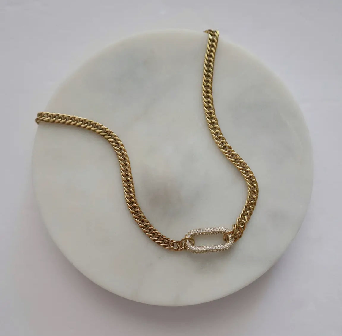 Pave Link Chain Necklace