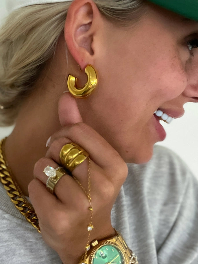 Gold Smooth Hoops