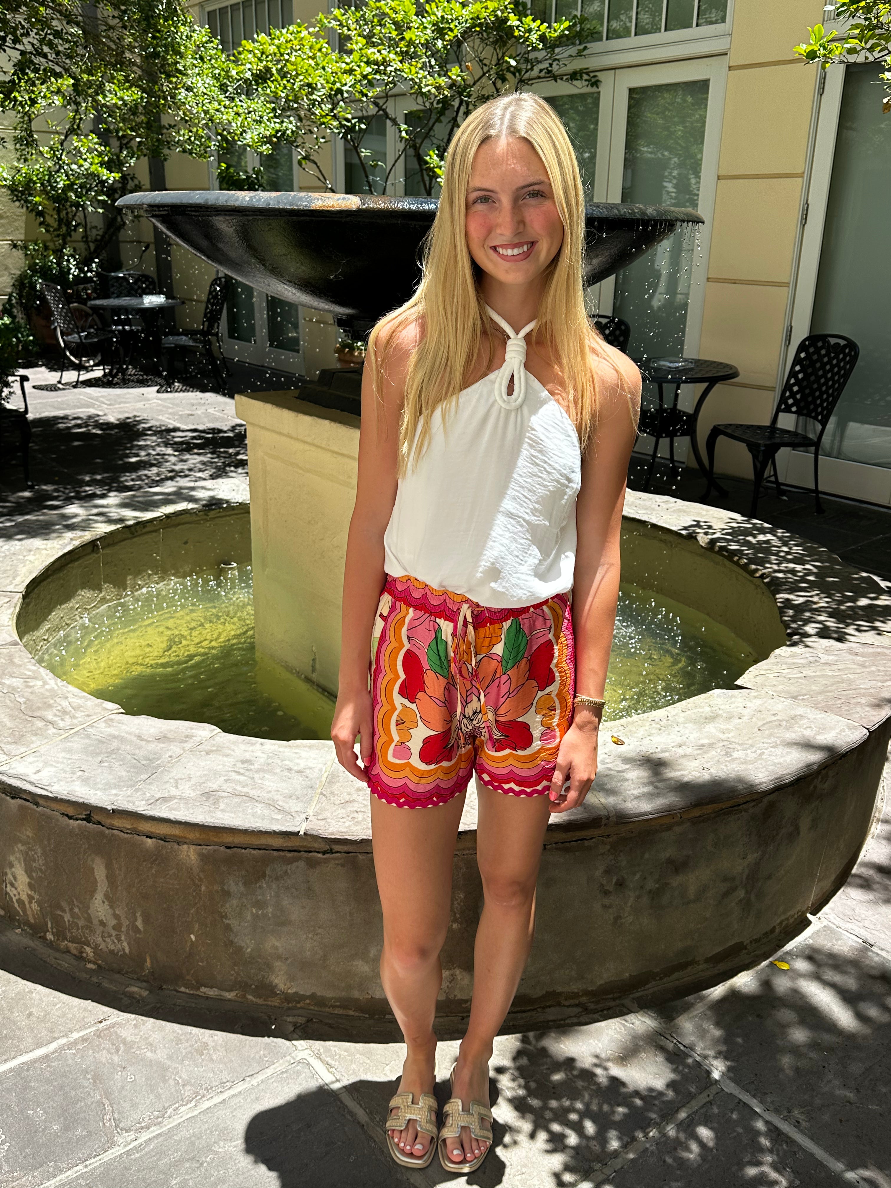 Printed Pink Shorts