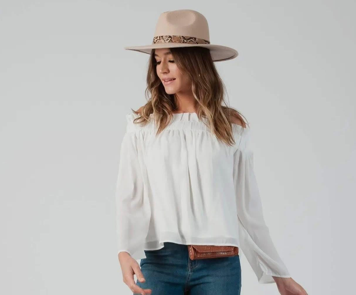 Off the Shoulder White Blouse
