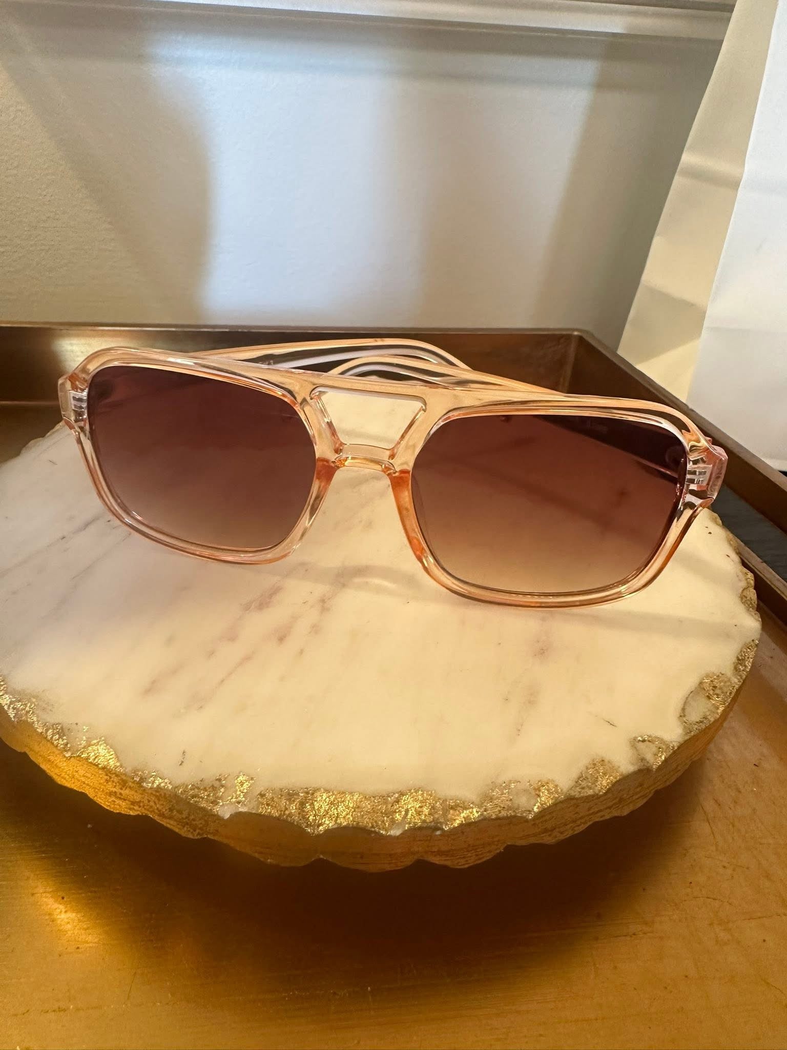 Pink/Transparent Sunglasses