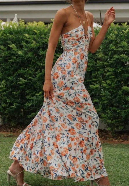Floral Halter Dress