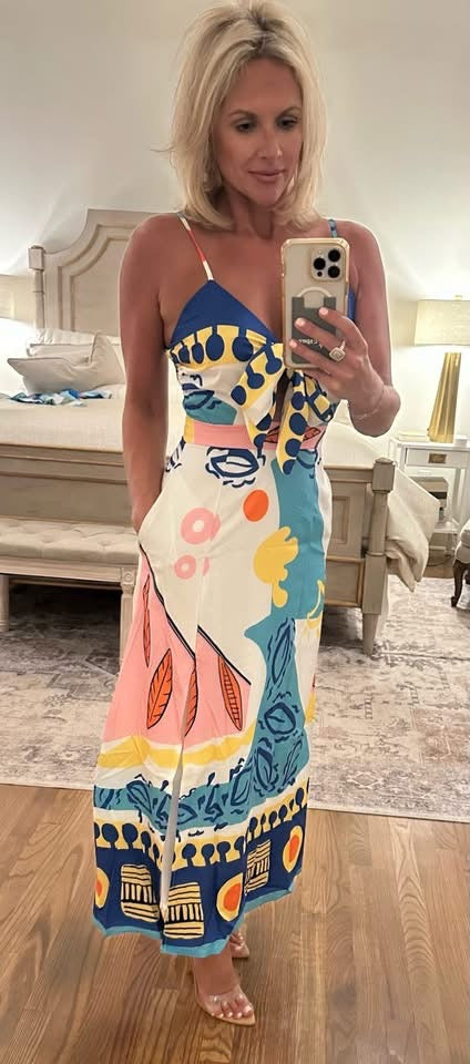 Abstract Print Dress