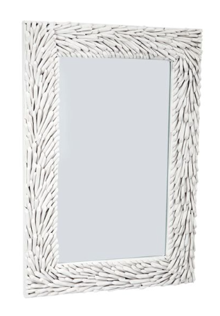 White Textured Mirror
