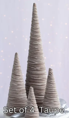 Taupe Velvet Trees