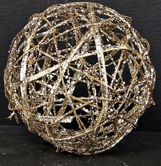 Glitter Rattan Twig Ball