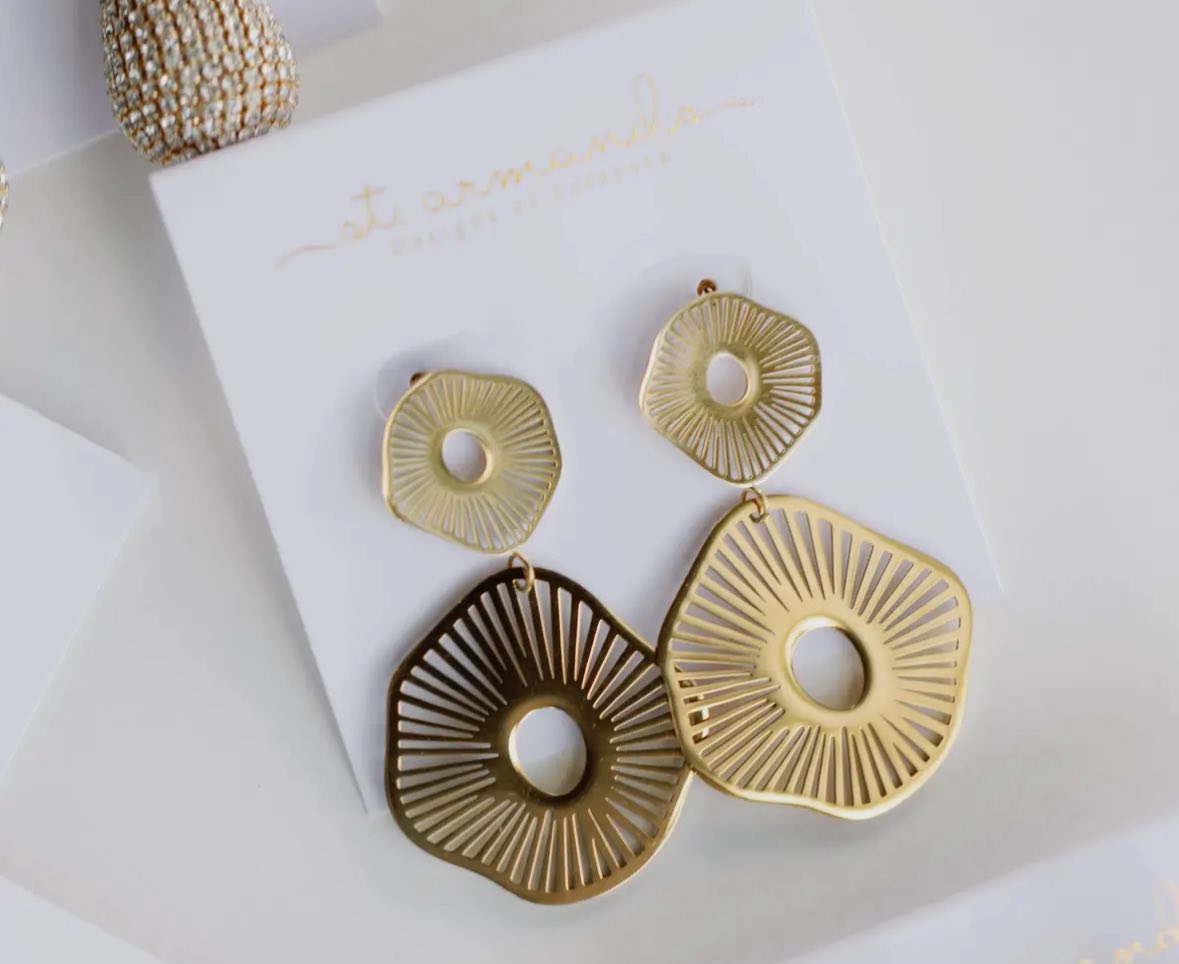 St. Armands Gold Anemone Earrings