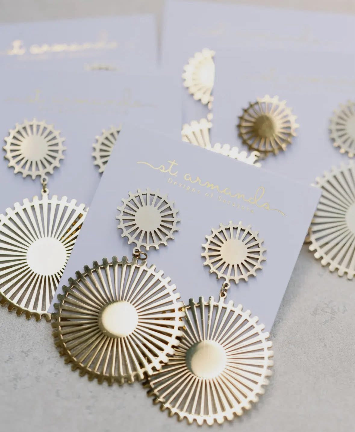 St. Armands Gold Disc Earrings