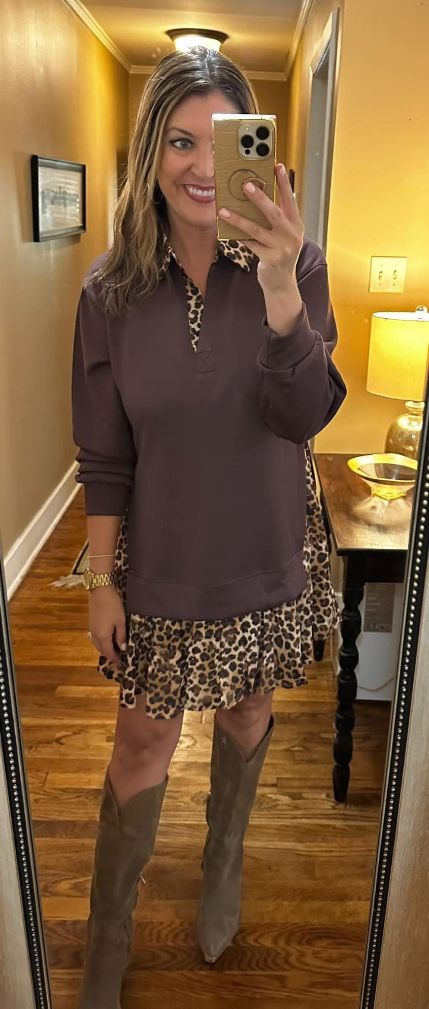 Leopard Sweater Dress