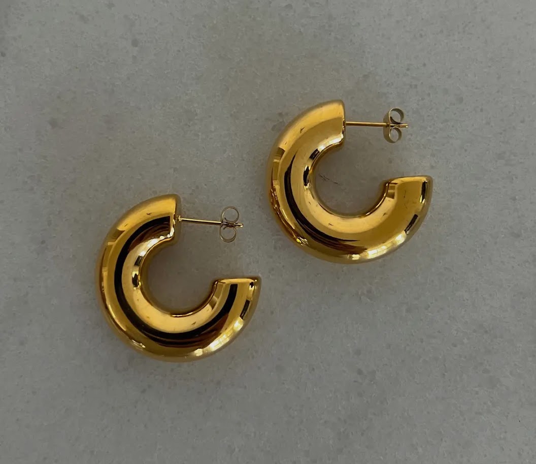 Gold Smooth Hoops