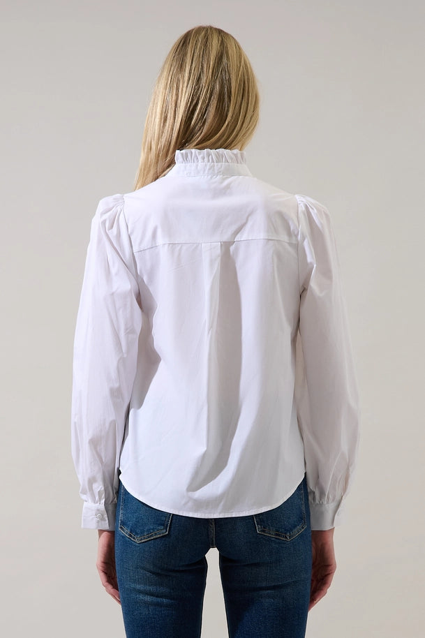 White Button Down Blouse