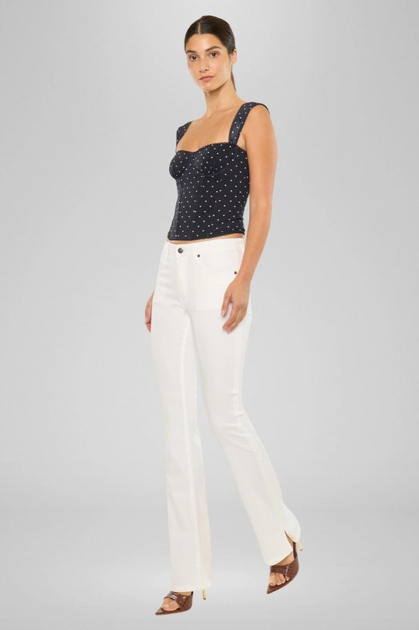 White Bootcut Jeans