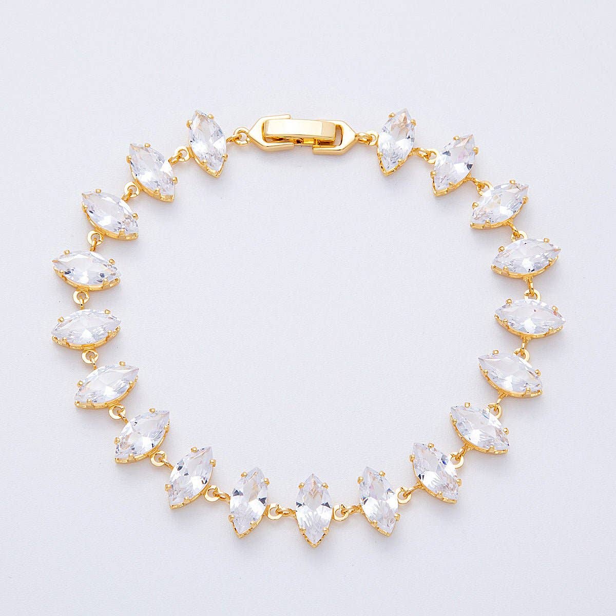 Marquise CZ Tennis Chain 8 Inch Bracelet