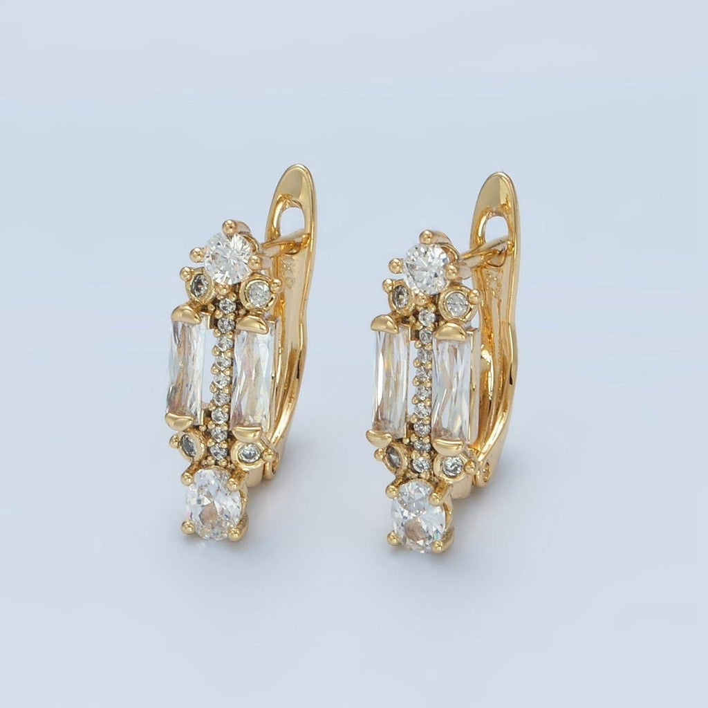 Baguette Lock Earrings