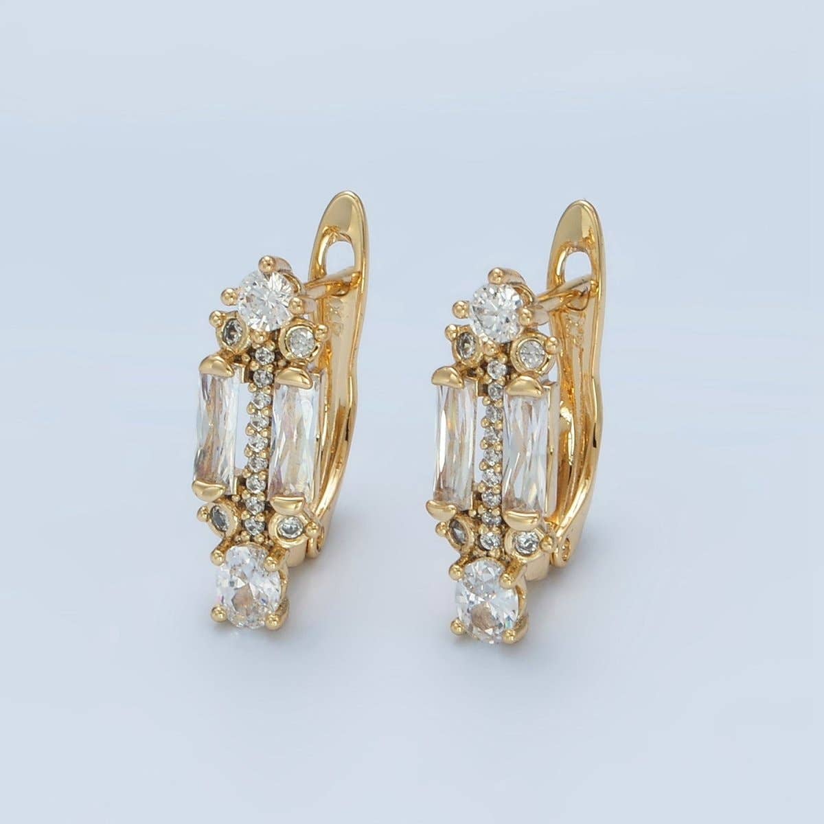 Baguette Lock Earrings