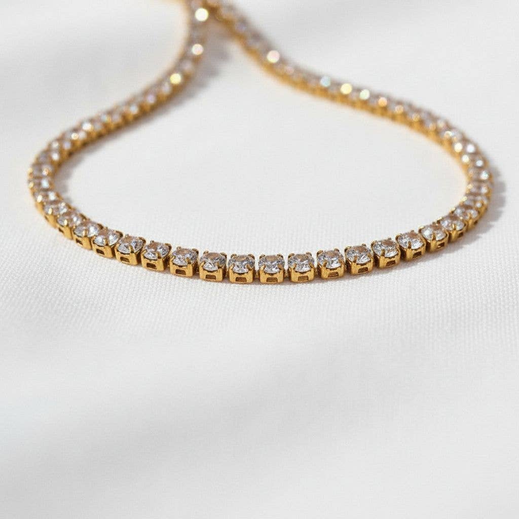 Cubic Zirconia Chain Necklace