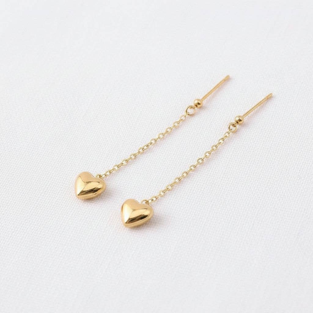 Heart Threader Earrings