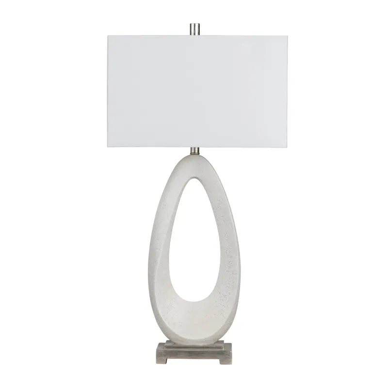 White Sculptural Table Lamp